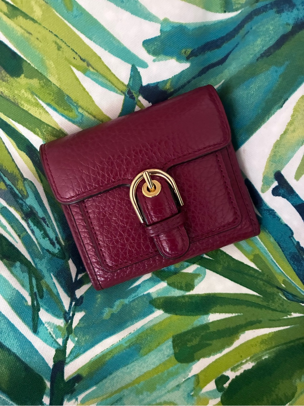 Michael Kors Cooper Pebble Leather Trifold Carryall Wallet